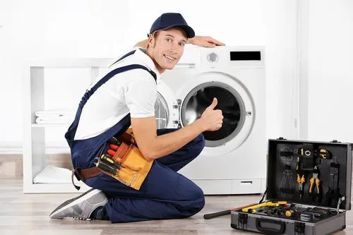 Washing machine repair service technician