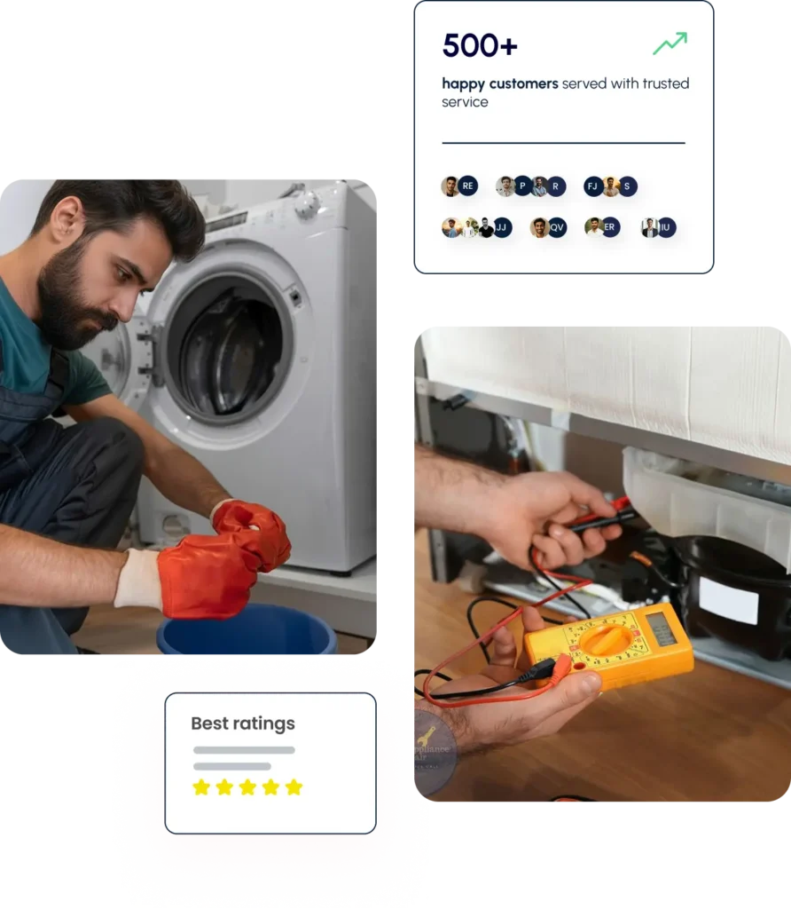 Home appliance repair technicians providing washing machine service in tricity